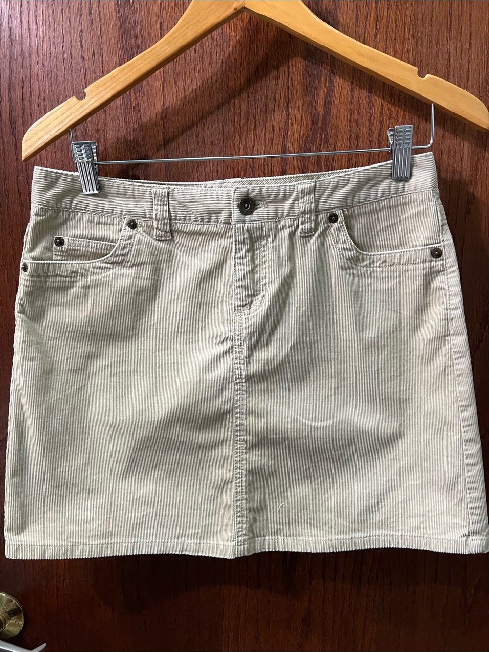 Vineyard Vines Cream Corduroy Mini Skirt